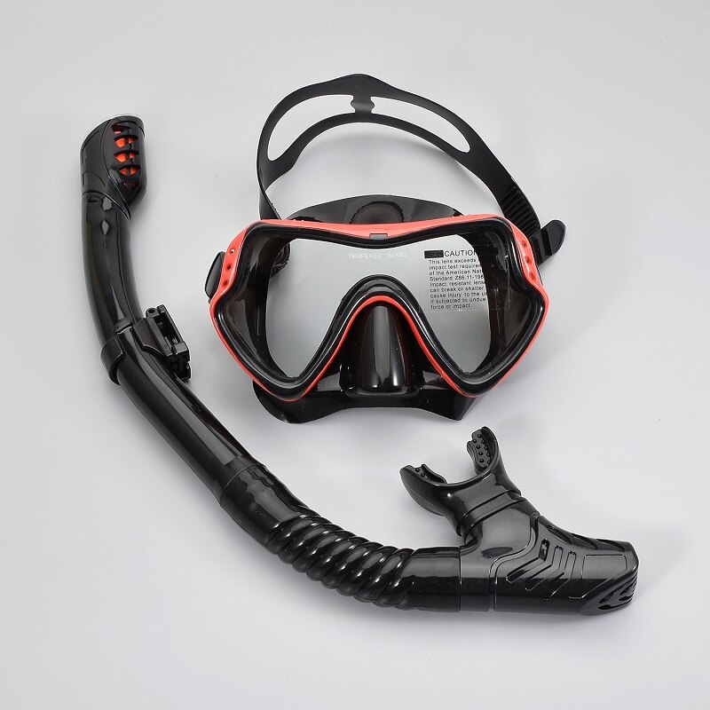 Professionele Snorkel Duikbril En Snorkels Goggles Bril Duiken Zwemmen Adem Buis Set Snorkel Masker: BH49-Red