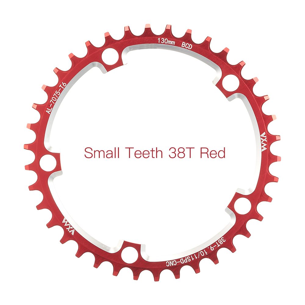 Plato de bicicleta de carretera VXM 130BCD redondo 38T 40T 42T 44T 46 48 50 52 54 56T 58T rueda de cadena ancha estrecha para bicicleta Shimano 5700 6700: Naranja