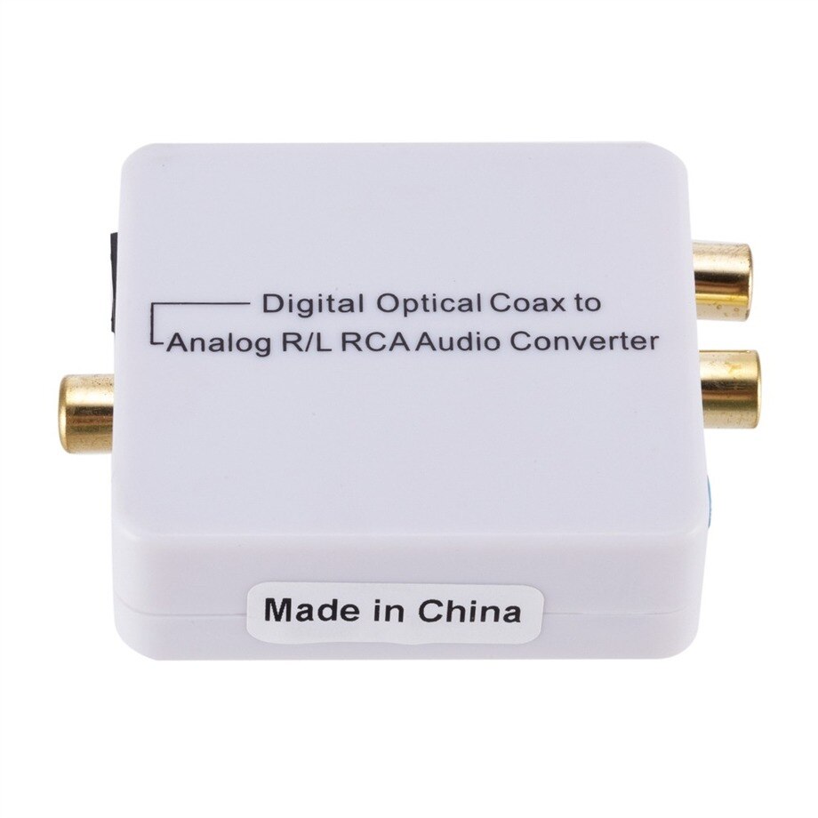 PzzPss DAC Digital Fiber Coaxial To Left And Right Channel Digital To Analog With 3.5Mm Jack Audio Analog Converter White