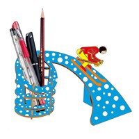 Houten Blokken Kinderen Vroege Educatief Speelgoed Diy Borstel Pot Handmatige Assemblage Model Bouw Speelgoed 3 Keuzes: Ski