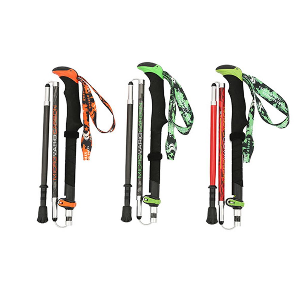 HiMISS Telescopic Outdoor Climbing Stick Outside Lock Carbon Fiber Folding Walking Cane Fiber Cane