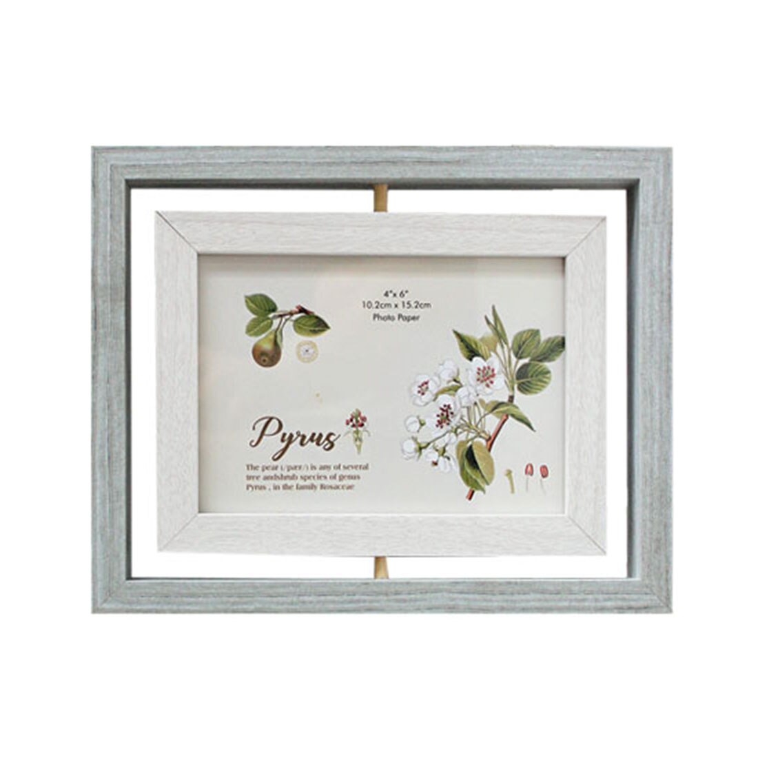 Rotating Wooden Photo Frame Picture Frame Photo Dispaly Living Room Photo Picture Holder Poster Frames Home Decor