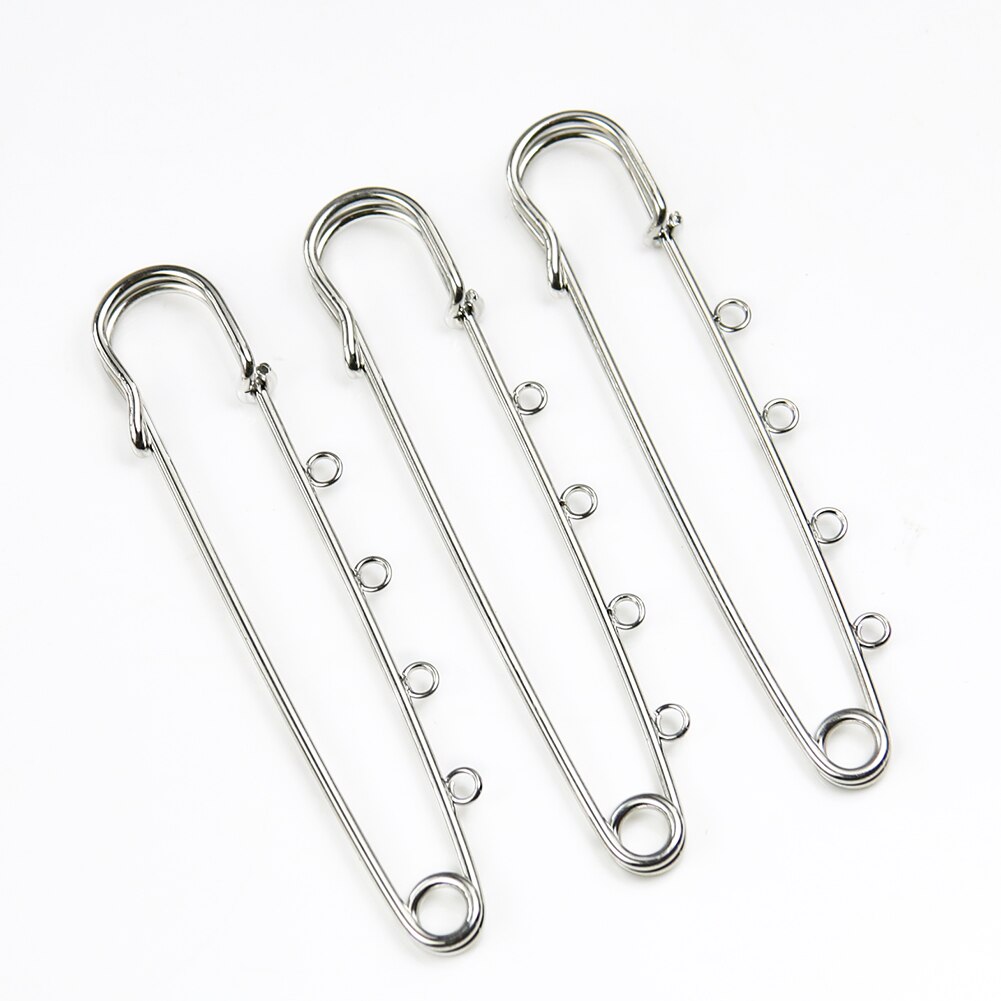 5 uds alfileres de seguridad broche grande 4 broches de agujeros hebilla conclusiones los conectores para fabricación de joyería DIY accesorios bolsa de ropa Pin de sombrero
