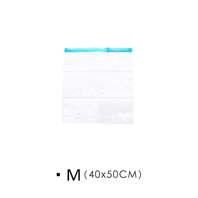 1 pc Clothes Bag Vacuum Storage Bags Hand Rolling Clothing Plastic Compression Packing Sacks Travel Space Saver Bags for Luggage: 40X50CM