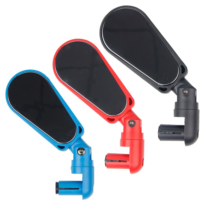 Road MTB Bike Mirror With Light Flexible Bicycle Handlebar Rearview Mirror Cycling Safety Rear View Mirror Bicycle Accessories