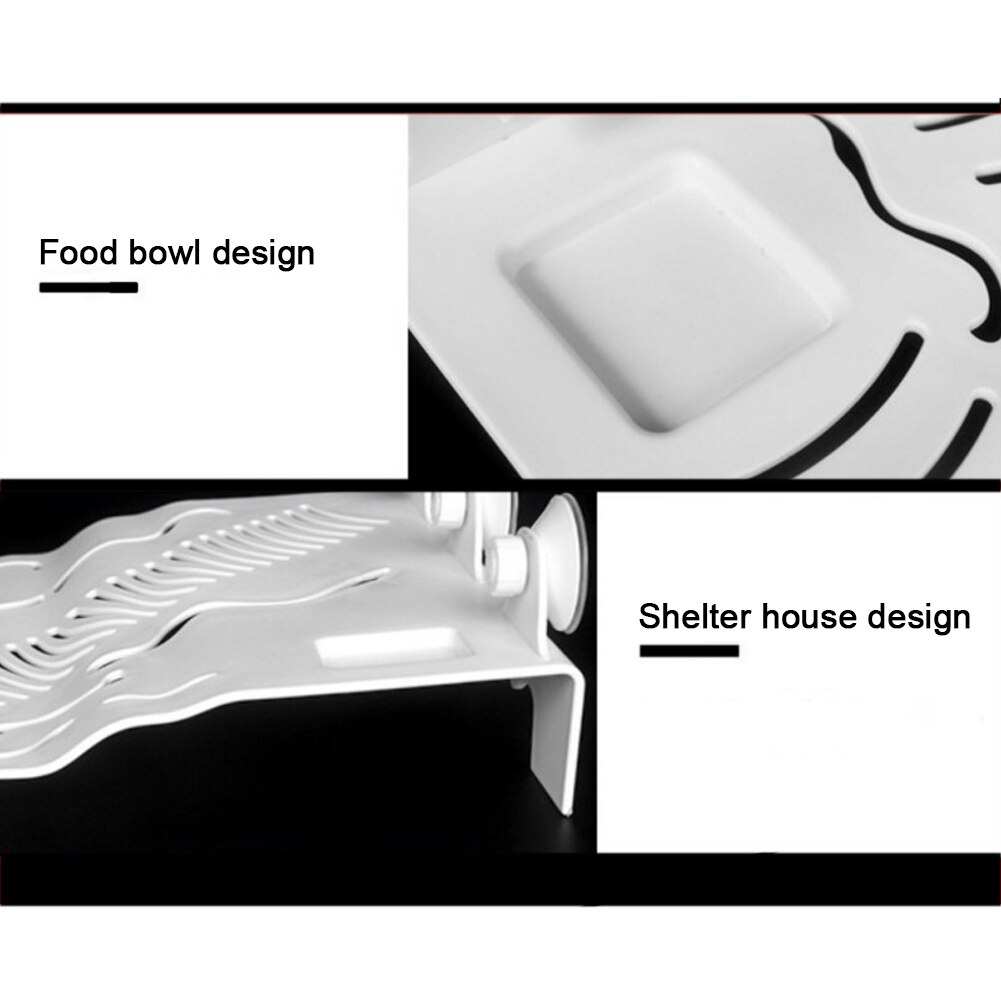 Groot Formaat Schildpad Rusten Platform Voedsel Kom Klimmen Ladder Verbergen Huis Aquarium Aquarium Schildpad Platform 3Pcs Zuignap