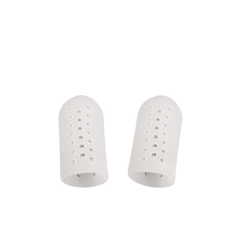 4 stk = 2 par fodfinger korrektor knyst storetå separator pedicure fod hallux valgus ortopedia guard pude tåbeskytter: Hvid