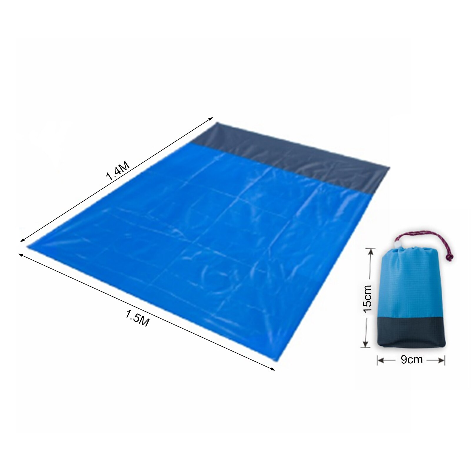 Waterproof Pocket Beach Blanket Folding Camping Mat Mattress Portable Lightweight Mat Outdoor Picnic Mat Sand Beach Mat