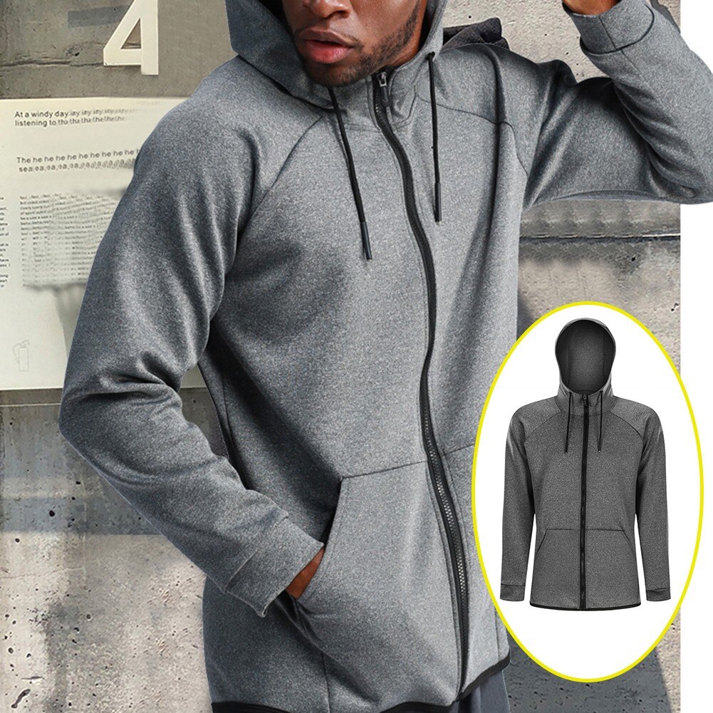 Men Gym Fitness Coat Sports Clothes Runing Jogging Sport Wear Exercise Jacket Quick Dry Breathable Sports Leisure Autumn Winter