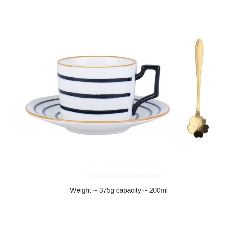 Ettermiddag kopper og underfat nordisk hjem blomsterkopper keramikk kaffe melkekopper underglasur farger kaffe porselen kopper kjøkkenutstyr: Haiyun sirkel