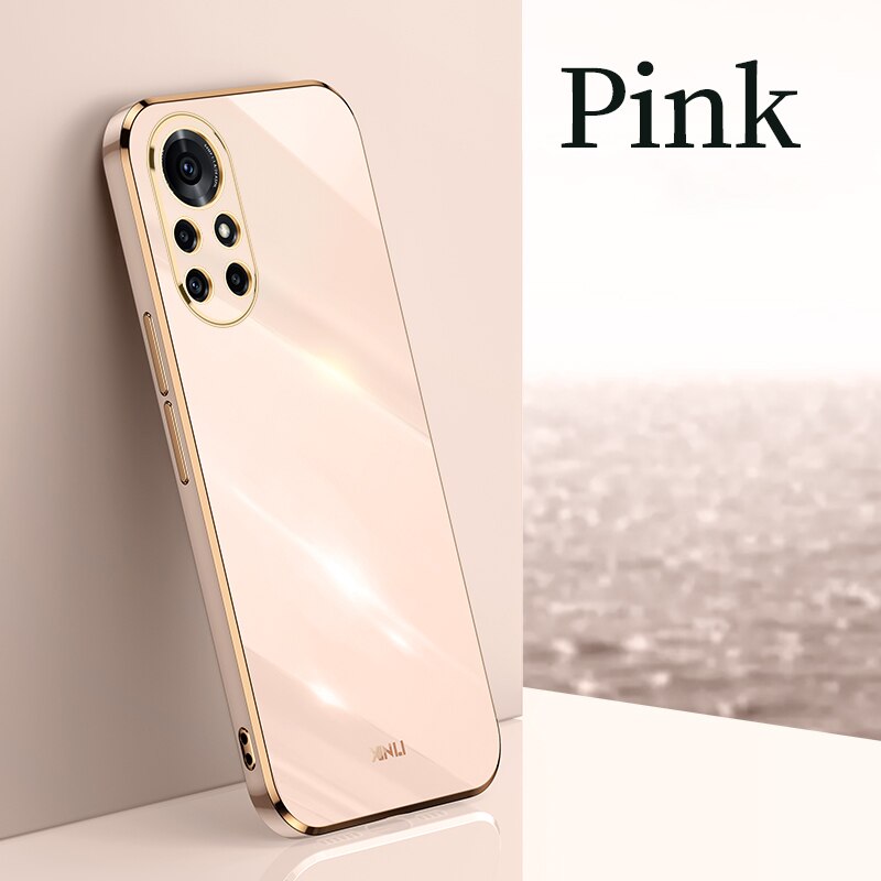 Luxus Platz Zurück Abdeckung für Huawei Nova 8 8Profi 5G praktisch fallen Objektiv Schutzhülle Original Mädchen Stoßfest Funda nova8 Coque: Nova 8 Profi 5G / Rosa