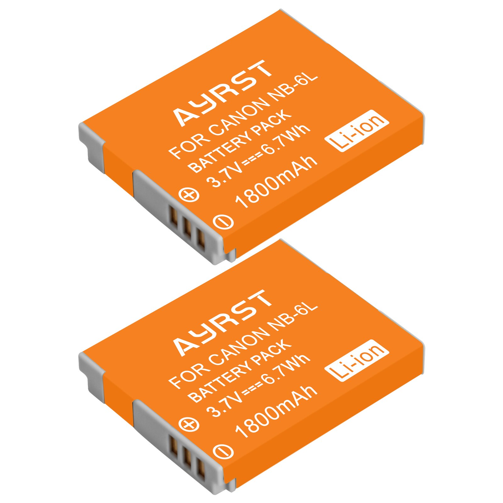 1800mAh NB-6LH NB-6L camera battery + USB Charger for Canon PowerShot D10 D20 D30 S90 S95 SX260 SX280 SX540 SX700 NB6L Batteries: 2battery