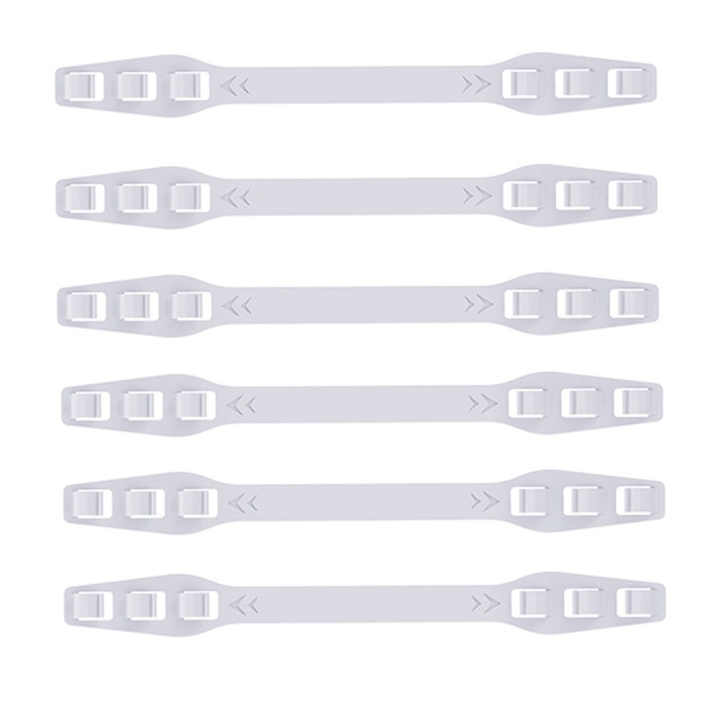 6pcs Face Mask Ear Hooks Extension Buckle Adjustable Earache Fixer Anti-slip Mask Ear Grip Extension Buckle Mask Accessories: White