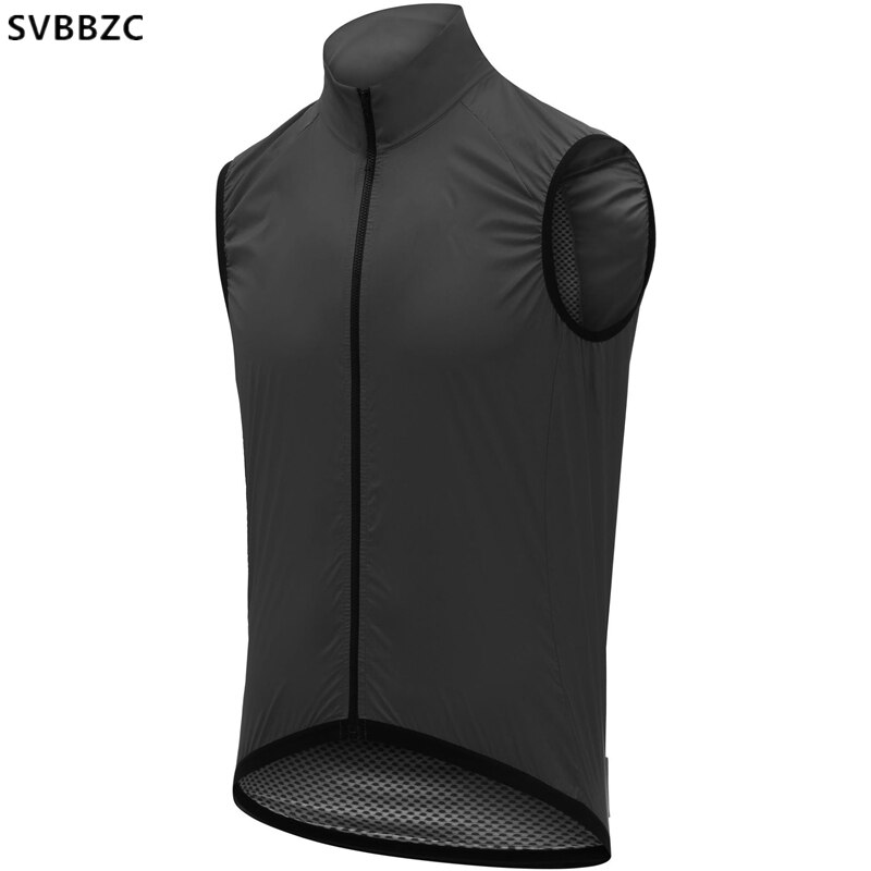 Zwarte pro wielervesten, lichtgewicht winddicht fietsvest voor heren en dames, mtb, racefiets, windvest met mesh aan de achterkant: M