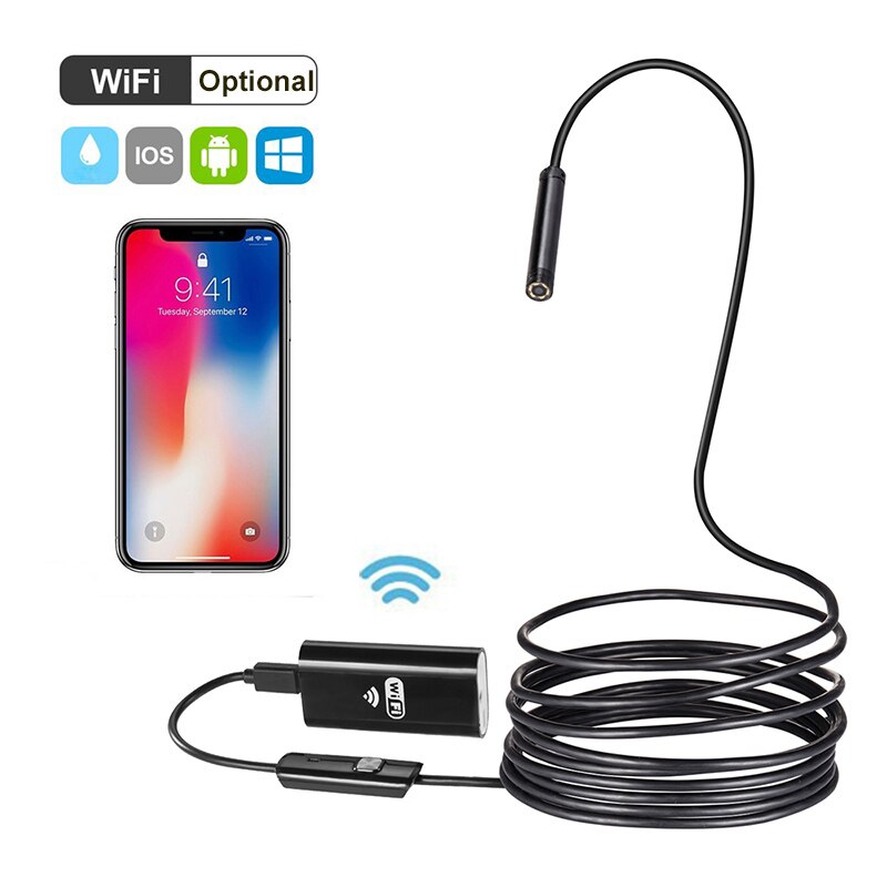 Le plus sans fil 720 P Mini Endoscope caméra HD étanche serpent endoscopie d'inspection pour Iphone Android IOS PC tablette: 720P Black / 2M