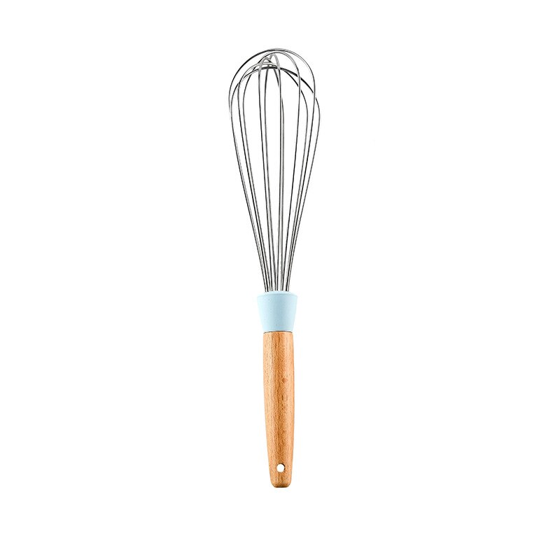 Morandi Blue Silicone Kitchenware Cooking Utensils Heat Resistant Kitchen Non-Stick Cooking Utensils Kitchen Baking Tools: Whisk