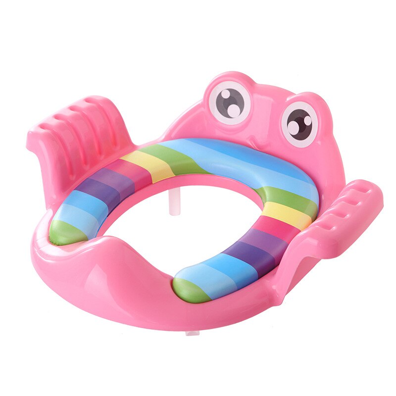 Baby Toilet Seat Kids Potty Safe Seat For Girl Boy Travel Folding Potty Seat Toddler Portable Toilet Seat Cover: Pink