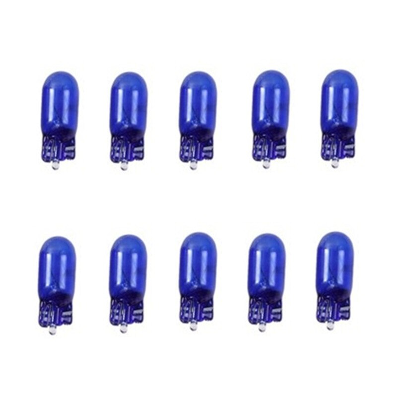 Car T10 Halogen Lamp W5w 168 Wedge 12v 5W Signal Light Super White Instrument Light