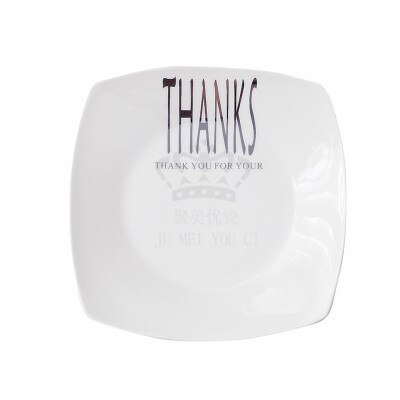 Talerze piatti ceramica assiette tallerken simpel pasta bogstav fad par disk tallerken firkantet dessert tallerken: Rød