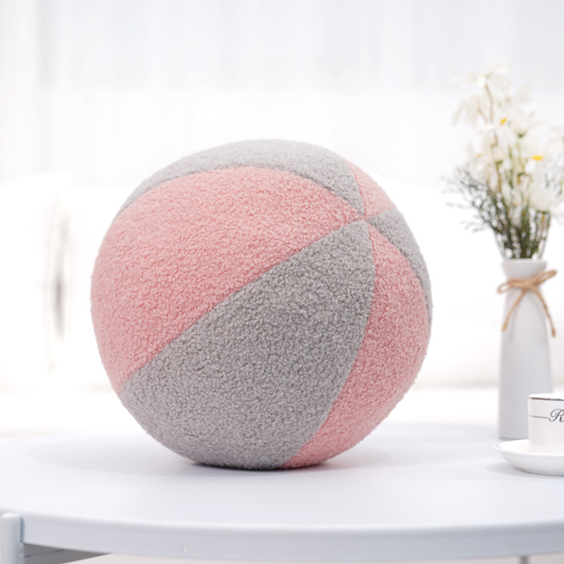 Baby Pillow Nordic Ball Pillow Studio Photography Prop Sofa Cushion Children's Room Decoration Doll P2: WHITE