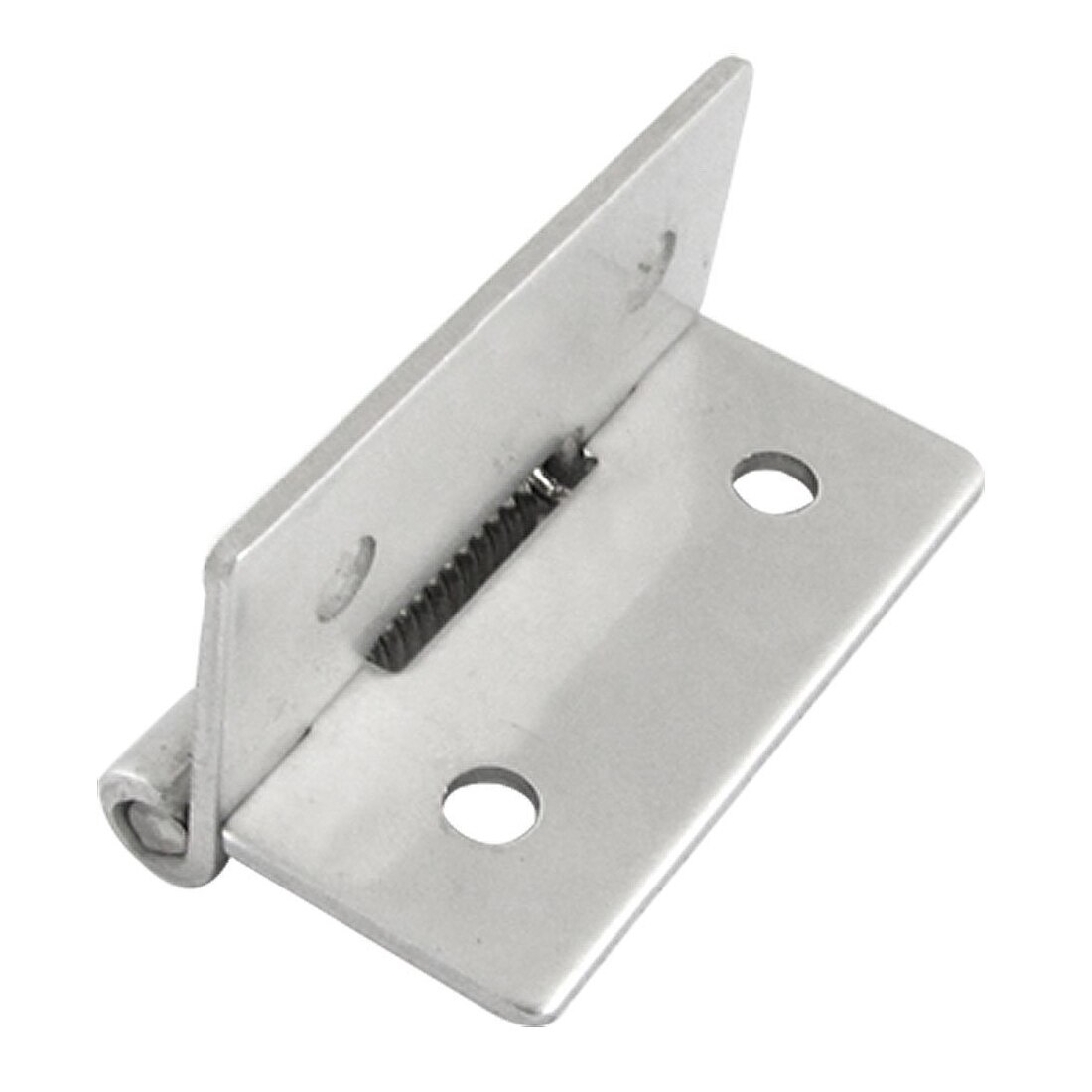 Silver Tone Metal 50 x 50 x 2mm Spring Loaded Self Opening Hinges