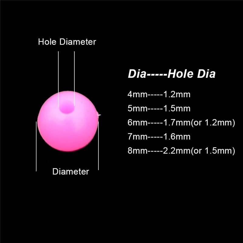 Mieszane kolor koraliki wędkarskie 375 sztuk/zestaw różne twarde plastikowe okrągłe pływające koraliki wędkarskie średnica 4mm/5mm/6mm/7mm/8mm