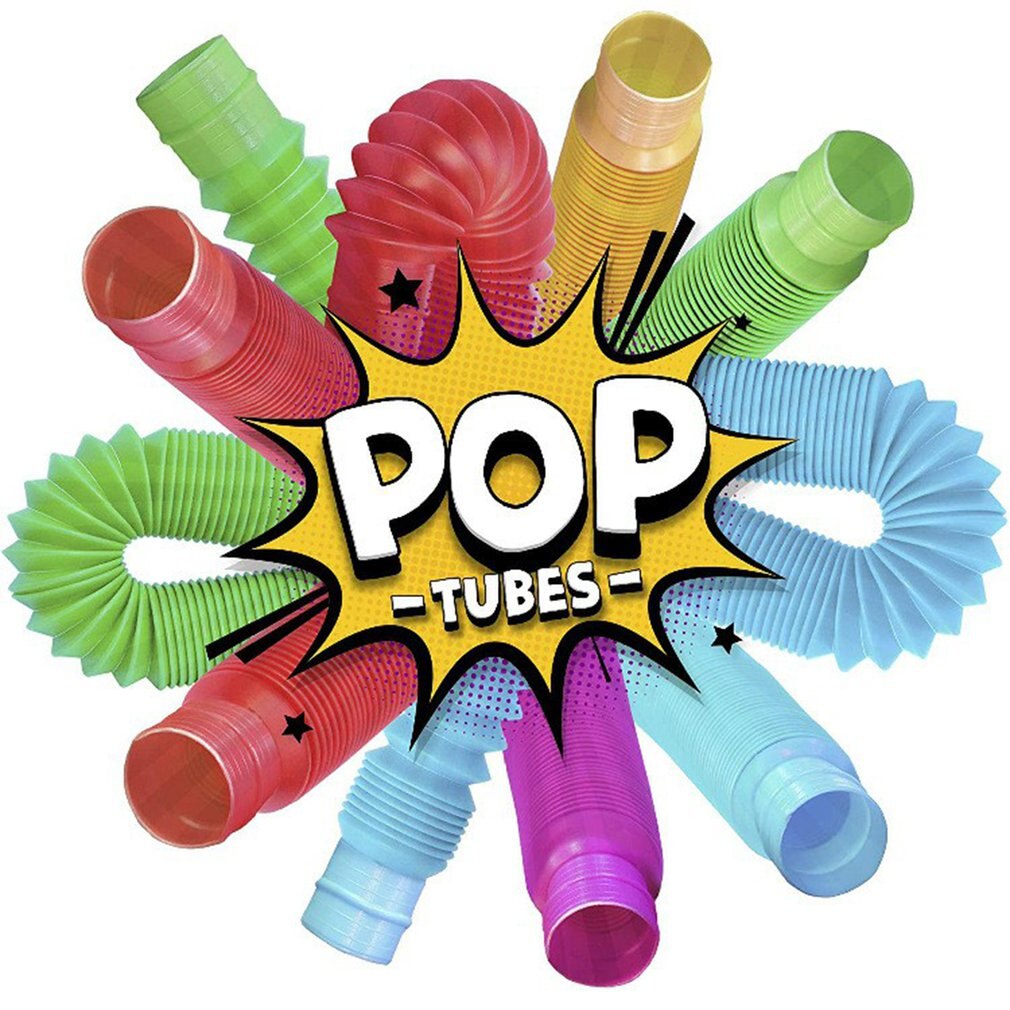 4~8 Colorful Plastic Pop Tube Coil Children'S Magical ToysCircle Funny Toys Early Development Educational Folding Toy