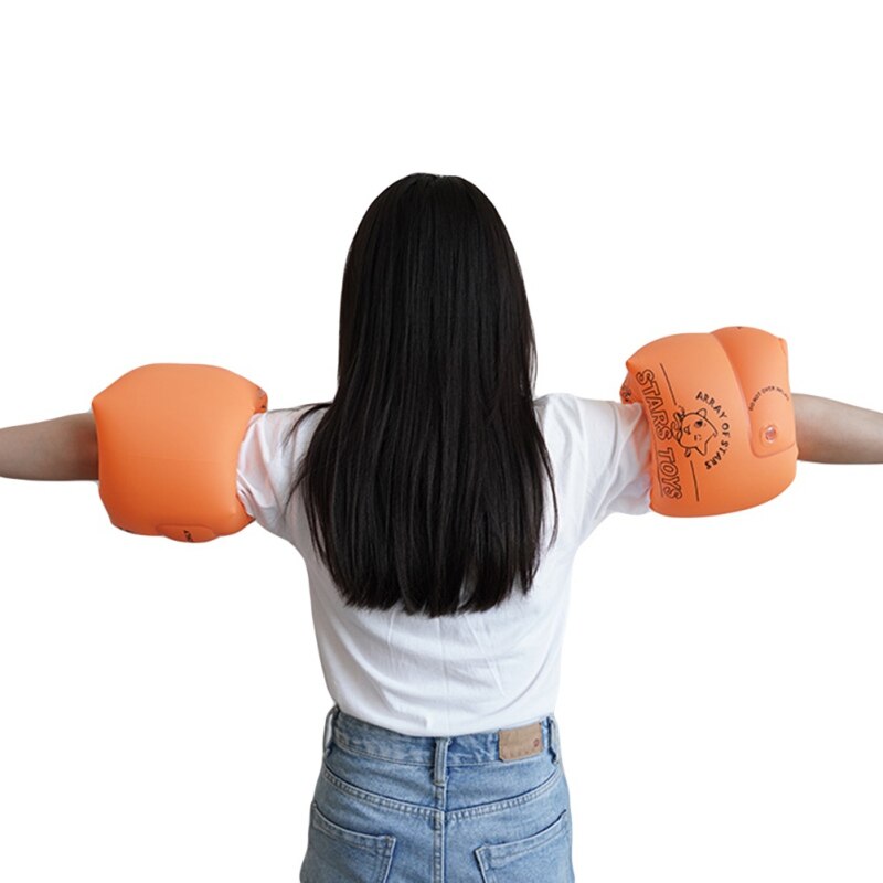 1 Pair Inflatable Swim Arm Bands Flotation Sleeves Swimming Rings Floats PVC Tube Armlets For Adult Bands Floatation Sleeves