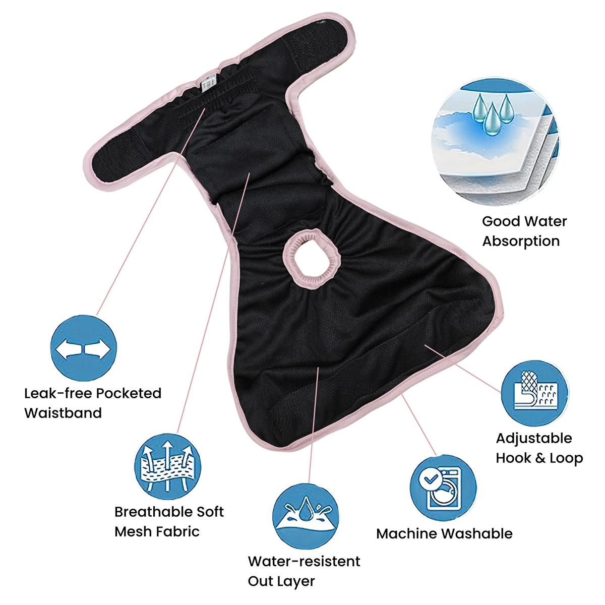 1pc pet feminino cão fralda lavável reutilizável shorts sanitários calcinha bonito cão roupa interior fraldas para cães de raça pequena xixi pant