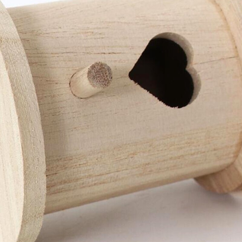 Natural Wooden Bird House Hanging Nest Outdoor Garden Cage Outdoor Resting Place Shelter Habitat for Small Bird