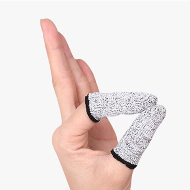 10 PCS Finger Cots Cut Resistant Protection, Extender For Kitchen, Work, Sculpture, Anti-Slip, Reusable
