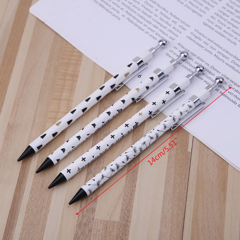 Lápiz para escribir a Presión Automático, mecánico, de puntos simples, negro y blanco, material escolar y de oficina, artículos de papelería, para estudiantes