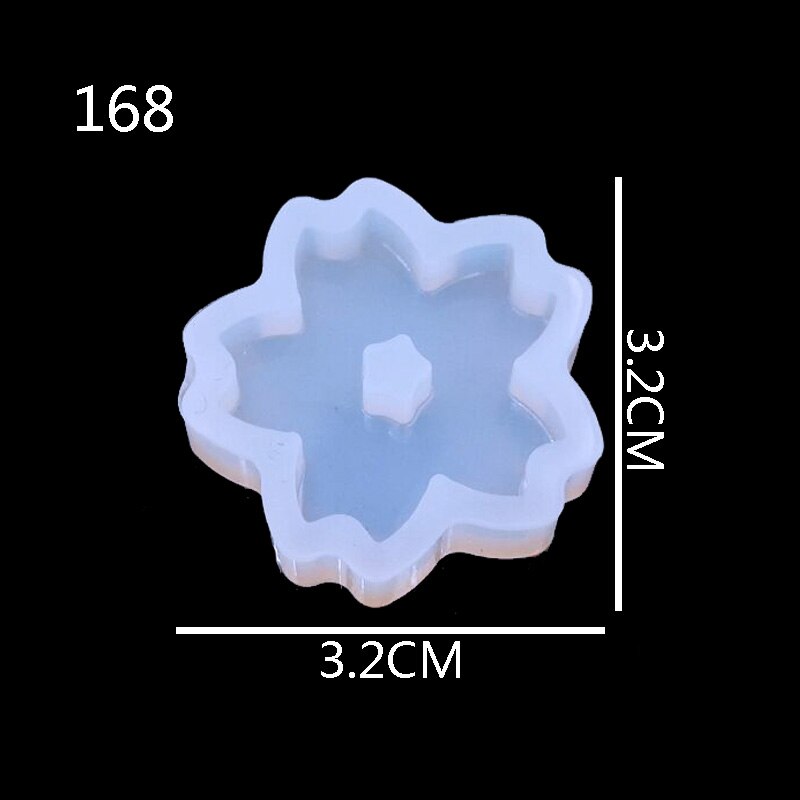 Sakura, colgante artesanal DIY de resina transparente UV, moldes de combinación de silicona epoxi para DIY, accesorios de joyería 1 unidad: MJ-168