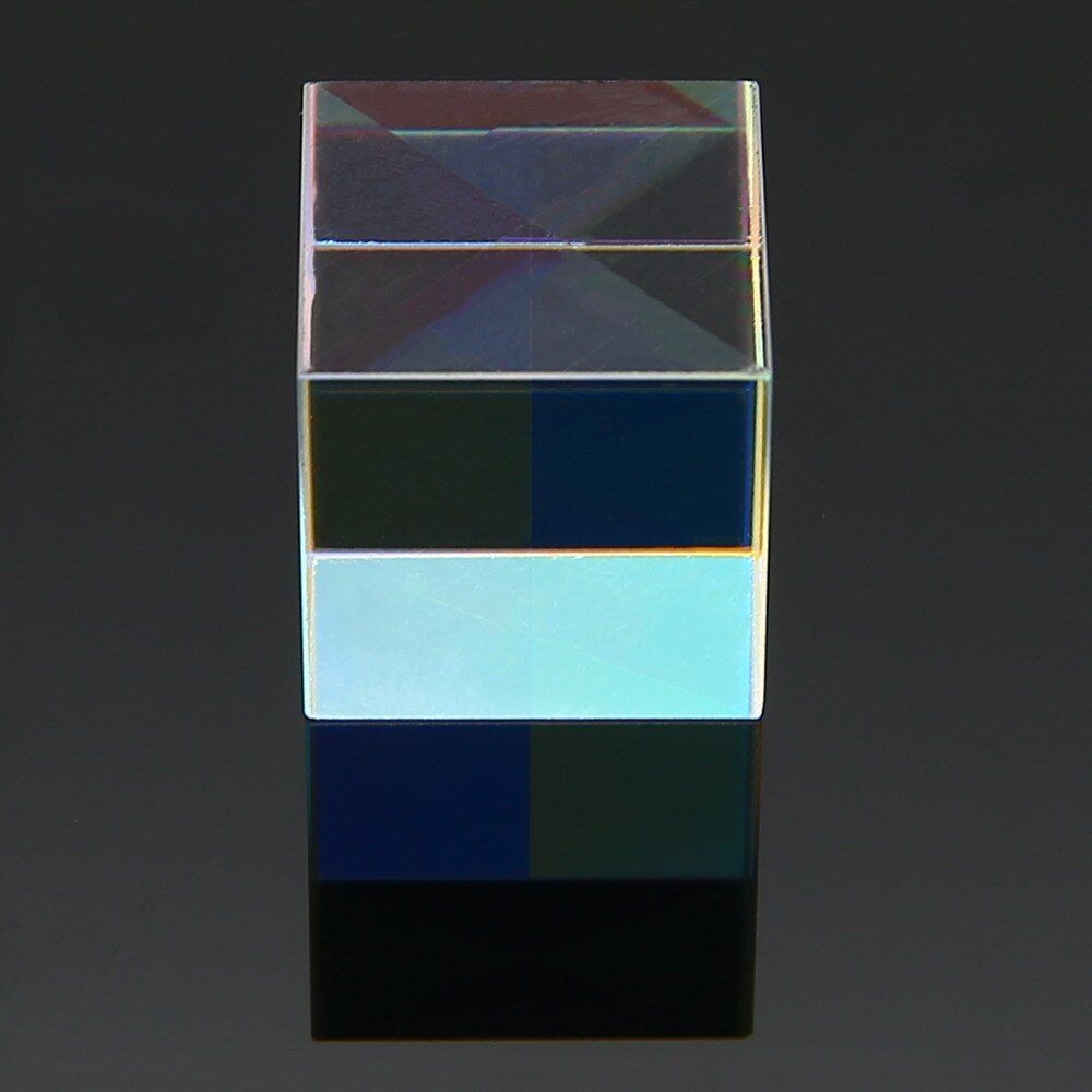 15mm wadliwy krzyż dichroiczny pryzmat łącznik rozdzielacz x-sześcian szklany pryzmat edukacyjne narzędzia dydaktyczne badania dekoracje pryzmat