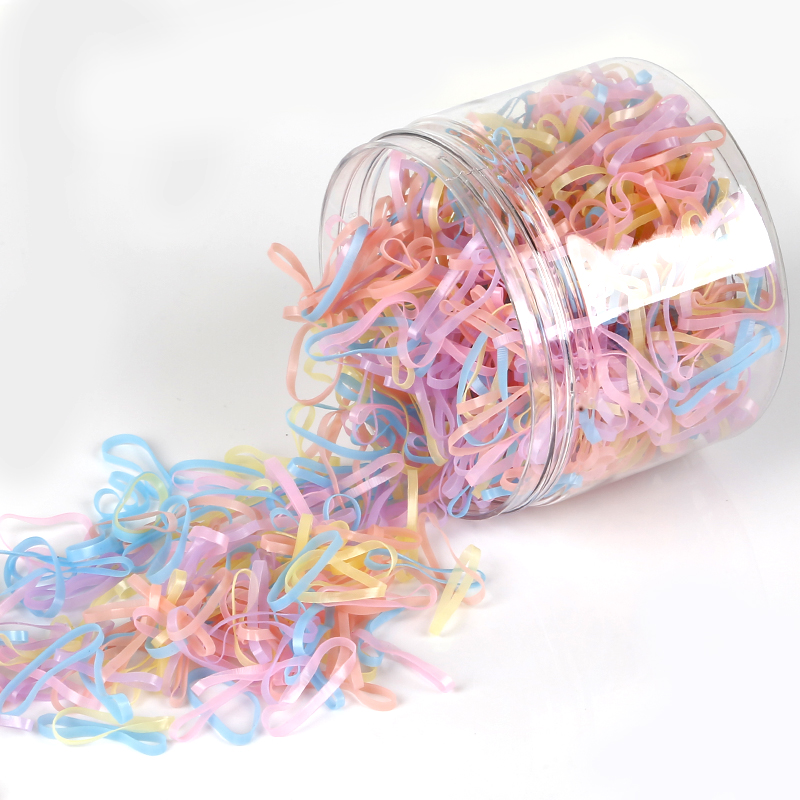 500pcs/bag Child Baby Braider for Hair TPU Disposable Elastics Hair Bands Girls Ponytail Holder Rubber Bands Hair Styling Tool: mix1