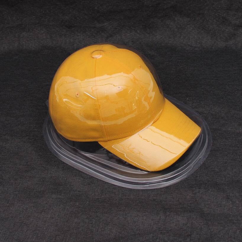 PVC Baseball Hat Case Plastic Transparent Cover Snapback Hat Display Case with Flat Brim and Curved Brim
