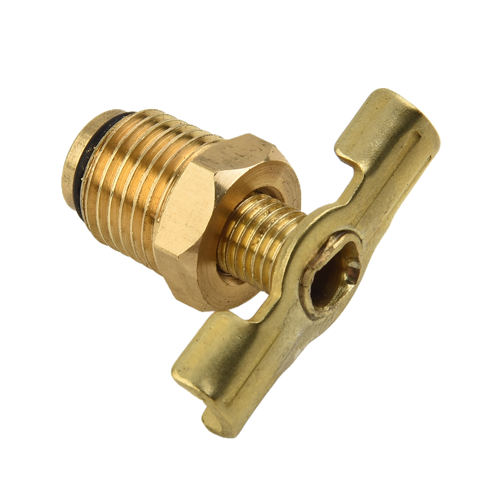1/4 "Aftap Plug Valve 1/4" Draad Luchtcompressor Tank Accessoire Messing Voor Luchtcompressor Tank T-Handgreep
