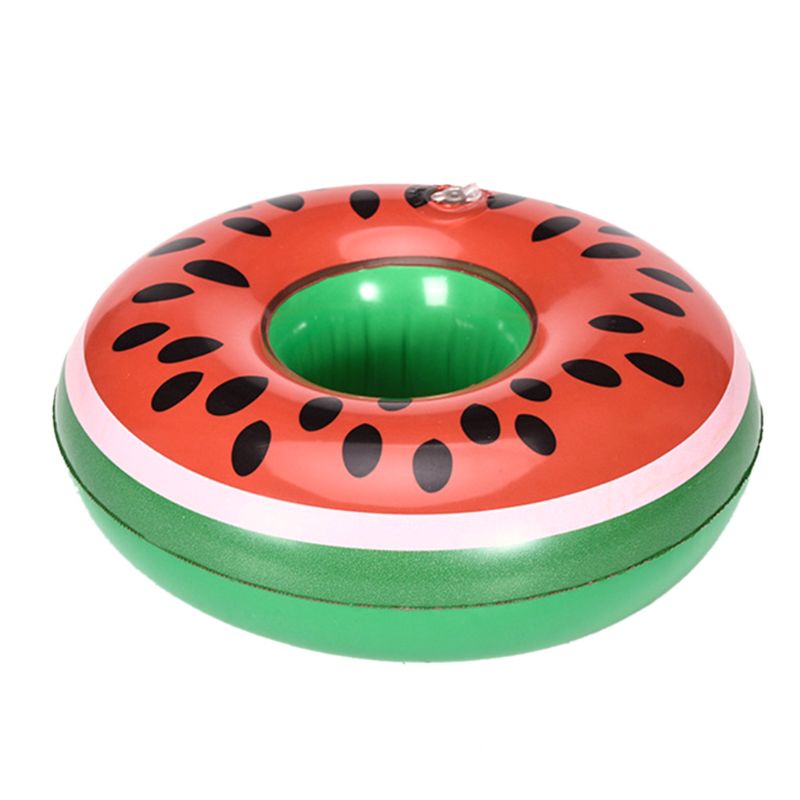 Waterpark Kinderen Speelgoed Watermeloen Bekerhouder Coaster Drijvende Opblaasbare Drink Fles Case Q0KB