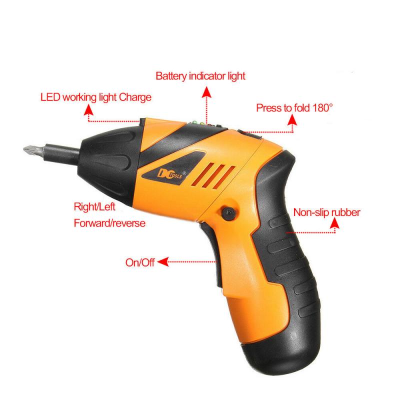 45 Stks/set 4.8V Elektrische Schroevendraaier Huishoudelijke Elektrische Boor Draadloze Oplaadbare Handboor Screwer Huishoudelijke Diy Gereedschap