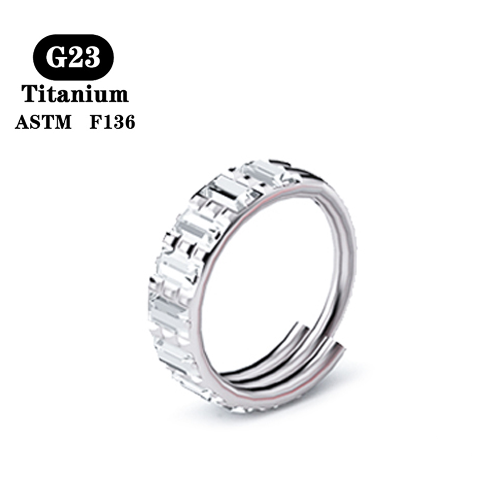 Pendientes de titanio G23, aro redondo para cartílago del trago, hélice Daith, labio con bisagras, segmento, oreja, nariz, anillo, joyería para Piercing corporal