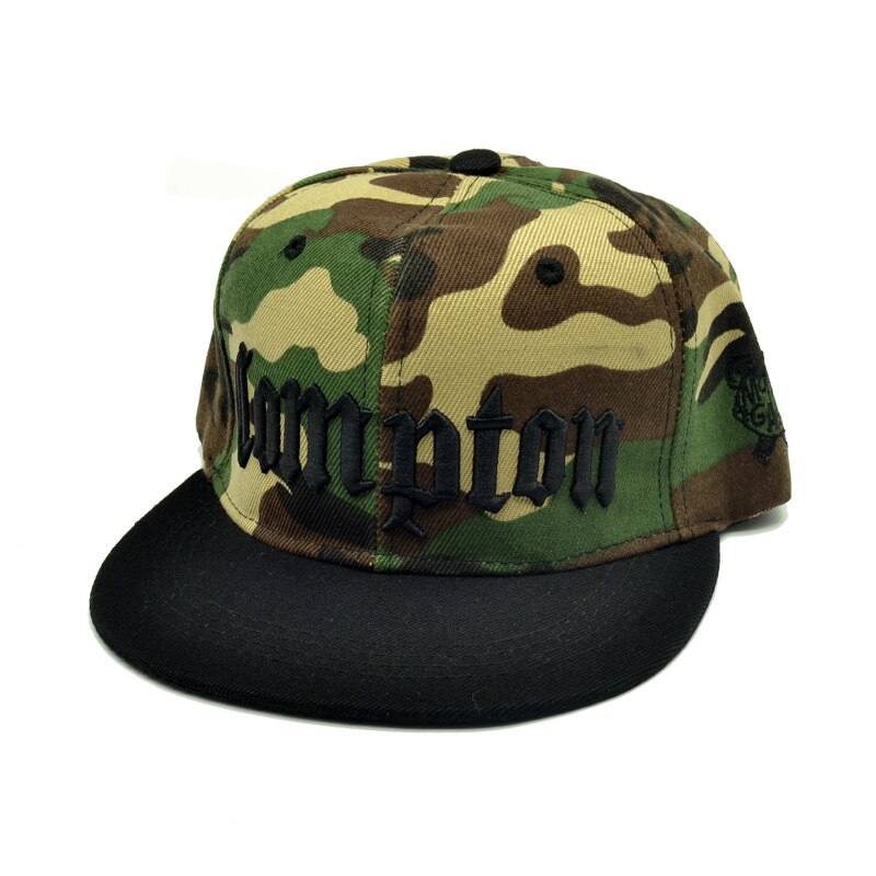 Compton-casquette de Baseball pour hommes et femmes, chapeau Snapback de sport, à lettres noires, Vintage, chapeau Gangsta Hip-hop