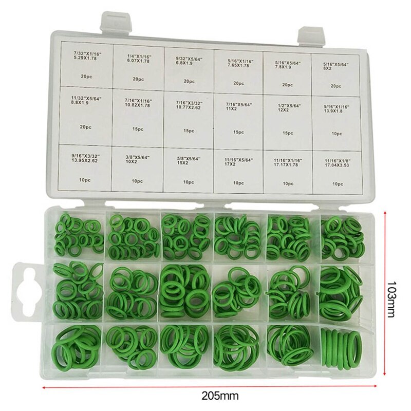 270PCS/set Rubber O Ring Assortment Kit Oring Washer Gasket Sealing O-Ring Pack 18 Sizes With Plastic Box Silicone Rubber Rings