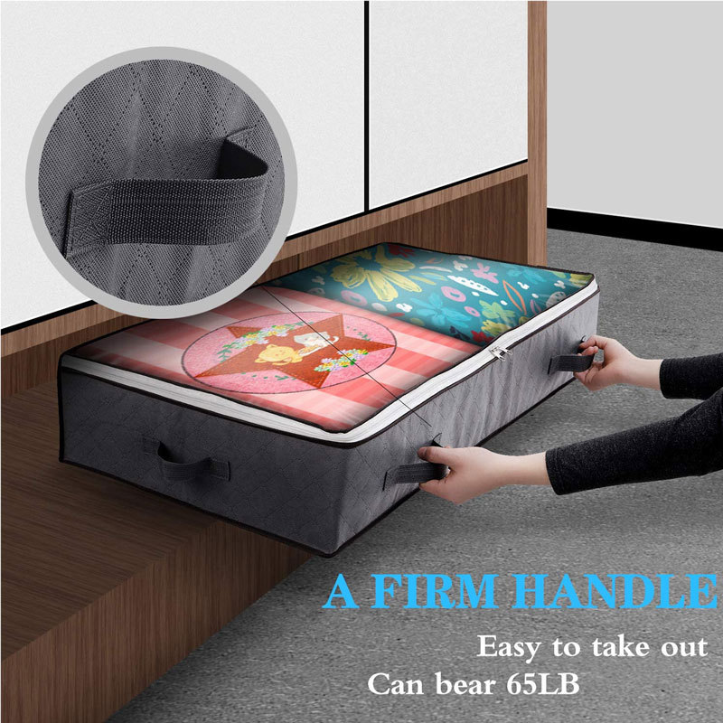 Opvouwbare onderbedtas - Deken Kleding Quilt Organizer Ademende opbergtas met ritssluiting voor slaapkamer