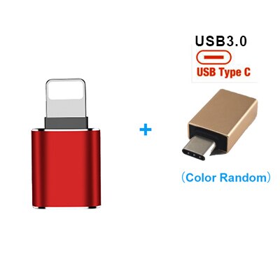 Iphone OTG adaptateur pour iPhone 11X8 7 6 Plus iPad Air Pro Mini pour lecteur Flash USB, souris lecteur de clavier en métal 3.0: Argent