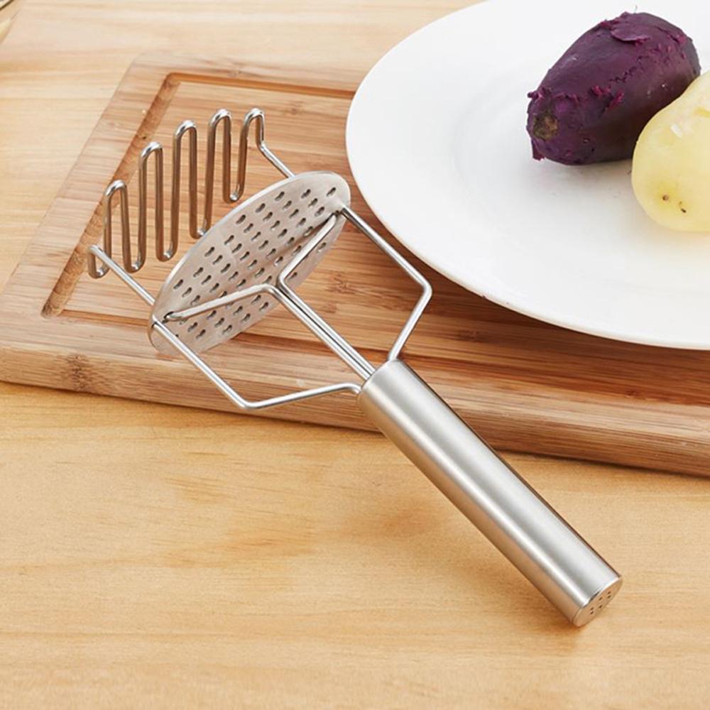 Style Stainless Steel Potato Masher / Pusher Smooth Mashed Potatoes Fruit Vegetable Tools Press Crusher