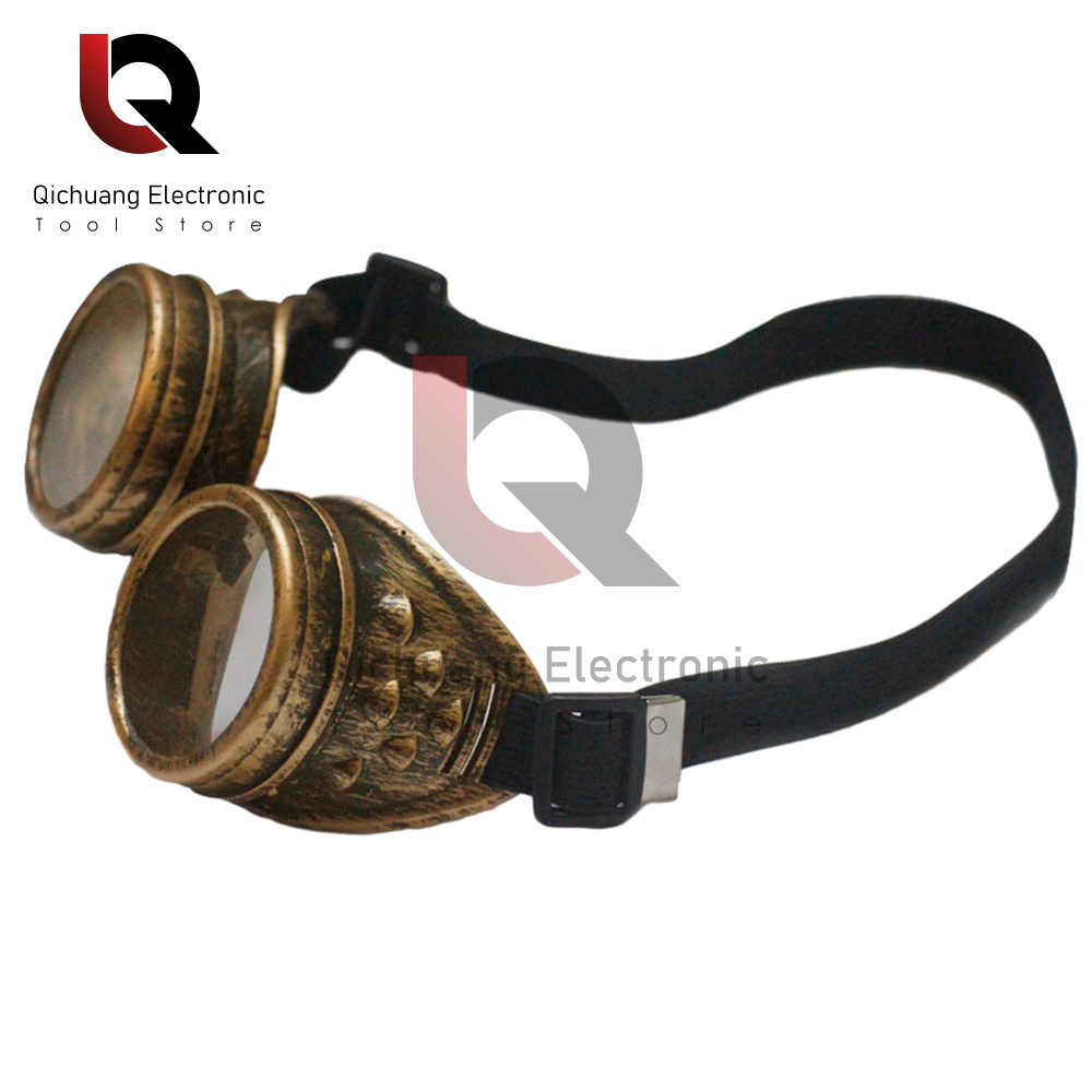 Sunglasses Vintage Style Steampunk Goggles Welding Punk Glasses Cosplay Personalization Four Colors Glasses: black