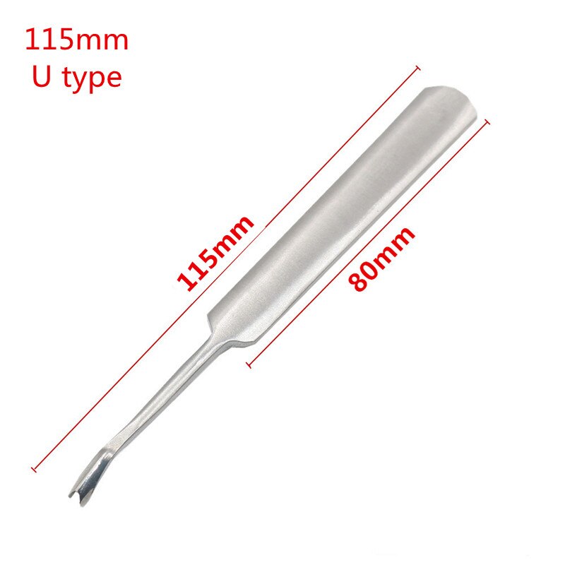 Leather Stitching Scraping Tool Stainless Steel V-shaped U-shaped Leather Groover Leather Craft Hole Puncher Edge Bevel Tool: U type115mm