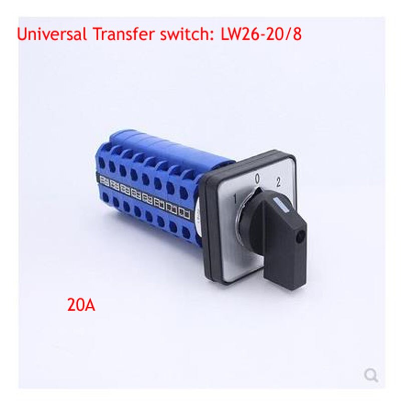 LW26-20/8 Drie-Speed Acht-Sectie Universele Transfer Switch Acht-Draad Twee Groep Dual-power Switching Signaal Circuit Motor
