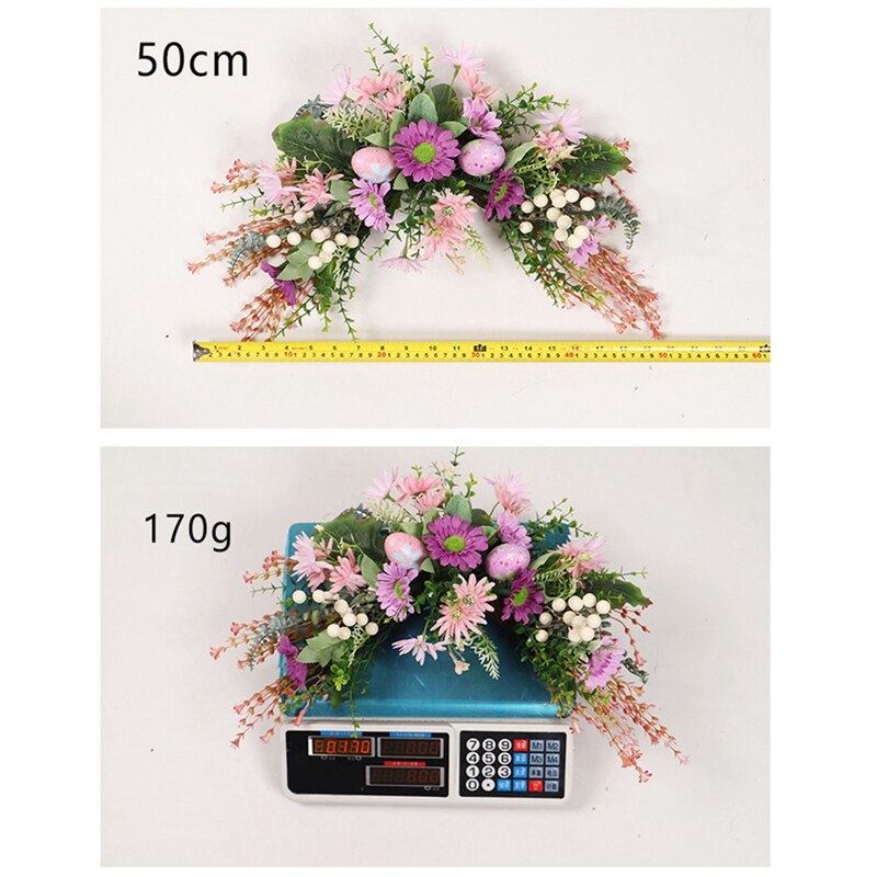 Easter Day Egg Flower Wreath Artificial Garden Easter Decoration Children Easter Home Garden Decoration