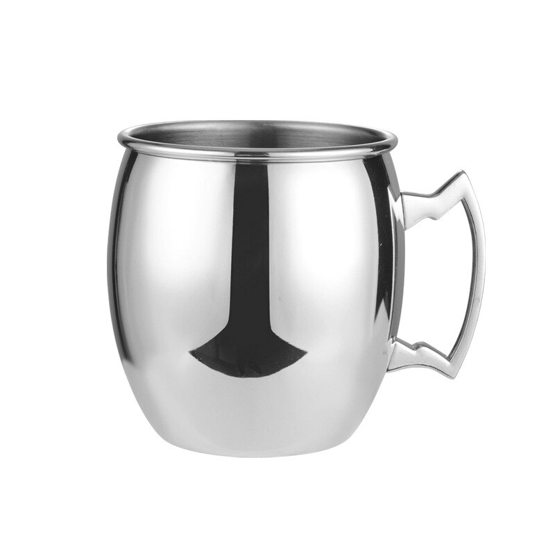 Gehämmert Moscow Mule Becher Trinken Tasse 100% Reine Massivem Kupfer Messing Set 16 Unzen Food Grade Metarial Bier Cocktail Tasse: Silver